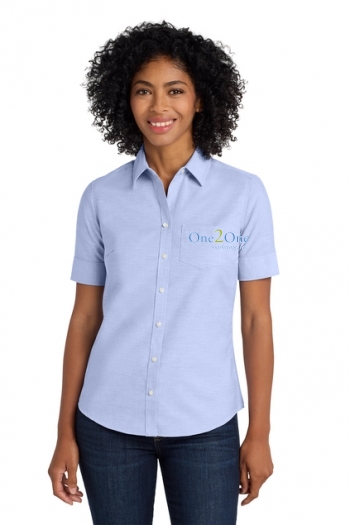 Port Authority® Ladies Short Sleeve SuperPro™ Oxford Shirt