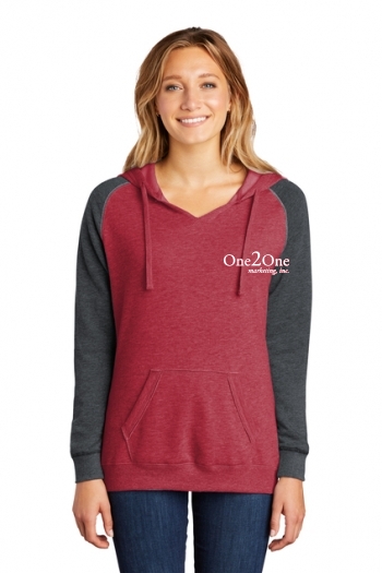 District® Juniors Lightweight Fleece Raglan Hoodie