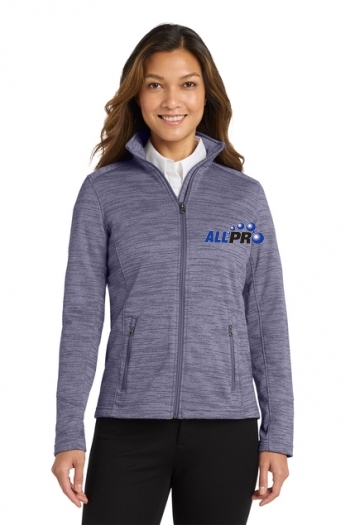 Port Authority® Ladies Digi Stripe Fleece Jacket