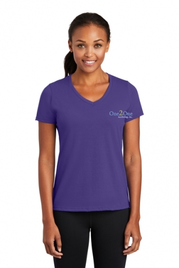 Port & Company® Ladies Performance Blend V-Neck Tee