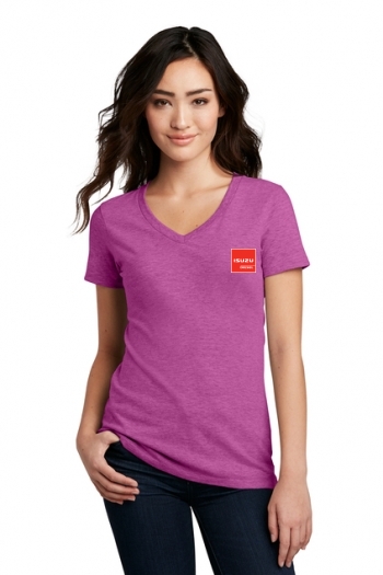 District Made® Ladies Perfect Blend® V-Neck Tee