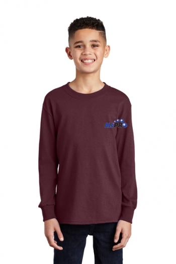 Port & Company® Youth Long Sleeve Core Cotton Tee