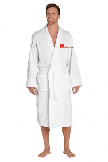 Port Authority® Checkered Terry Shawl Collar Robe