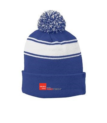 Sport-Tek® Stripe Pom Pom Beanie