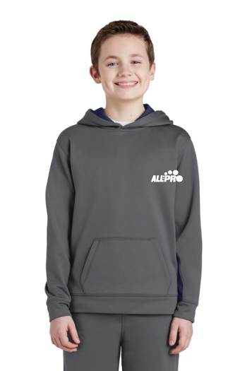 Sport-Tek® Youth Sport-Wick® Fleece Colorblock Hooded Pullov
