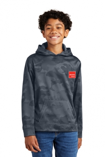 Sport-Tek® Youth Sport-Wick® CamoHex Fleece Hooded Pullover