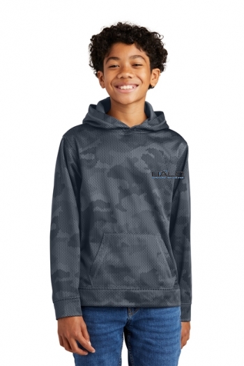 Sport-Tek® Youth Sport-Wick® CamoHex Fleece Hooded Pullover