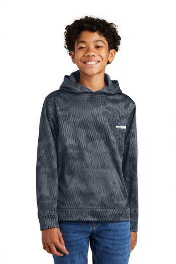 Sport-Tek® Youth Sport-Wick® CamoHex Fleece Hooded Pullover