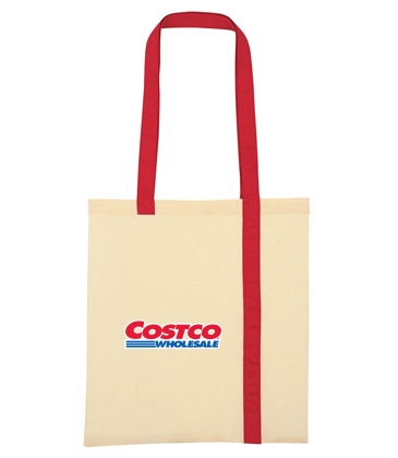 Striped Economy Cotton Canvas Tote Bag