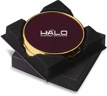 Two Coasters in Deluxe Black Flocked Gift Box