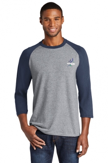 Port & Company® Core Blend 3/4-Sleeve Raglan Tee