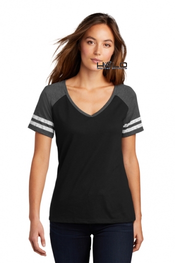 District Made® Ladies Game V-Neck Tee