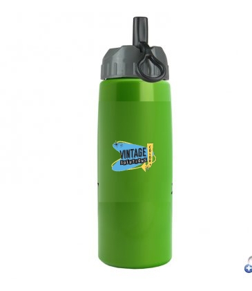 Metalike Flair - 26 Oz. Tritan™ Metalike Bottle With Ring Straw L