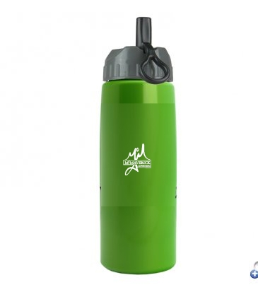Metalike Flair - 26 Oz. Tritan™ Metalike Bottle With Ring Straw L