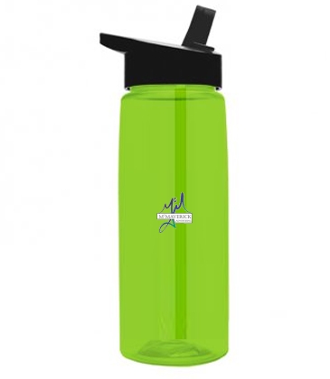 The Flair - 26 Oz. Transparent Tritan™ Bottle With Flip Straw Lid