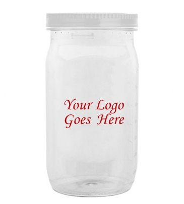 27 Oz. Tritan™ Clear Mason Storage Jar With Lid