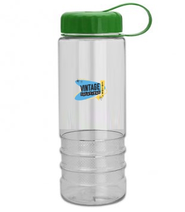 Salute - 24 Oz. Transparent Bottle With Tethered Lid
