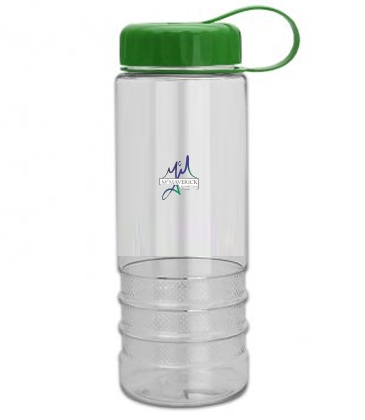 Salute - 24 Oz. Transparent Bottle With Tethered Lid