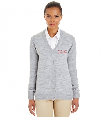 Harriton Ladies' Pilbloc™ V-Neck Button Cardigan Sweater