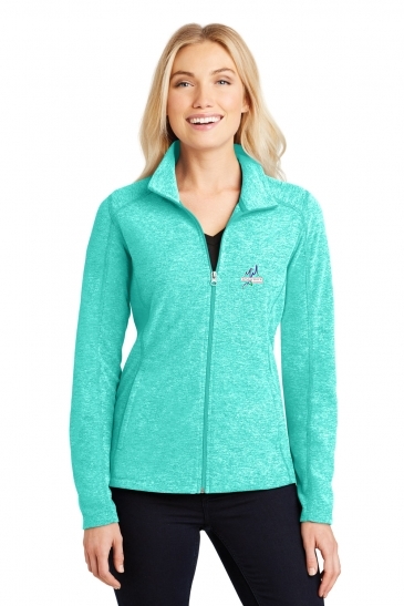 Port Authority® Ladies Heather Microfleece Full-Zip Jacket