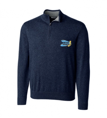 Lakemont Tri-Blend Mens Quarter Zip Pullover Sweater