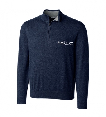 Lakemont Tri-Blend Mens Quarter Zip Pullover Sweater