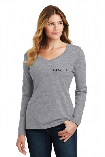 Port & Company® Ladies Long Sleeve Fan Favorite V-Neck Tee