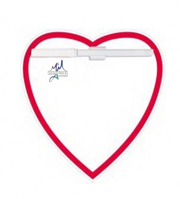 Memo Board Heart w/ Rem Adh