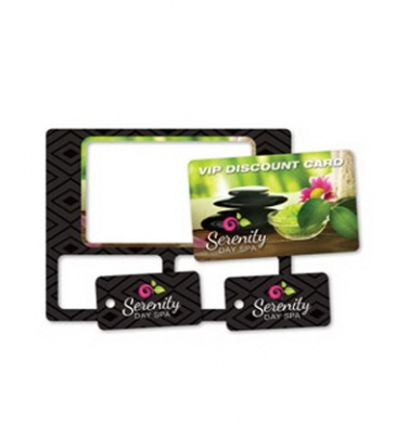 Plastic Wallet Card w/ 2 Key Tags