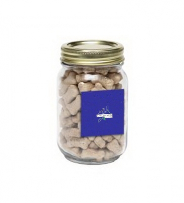 Mini Dog Bones in Pint Jar w/ Square Magnet
