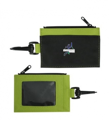 Zippered Id Wallet w/Clip