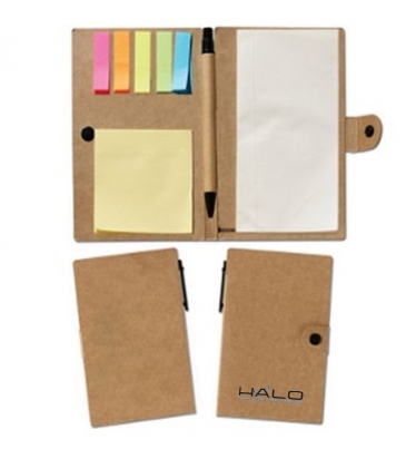 Recycled Jotter W/Post A Note & Flag Set