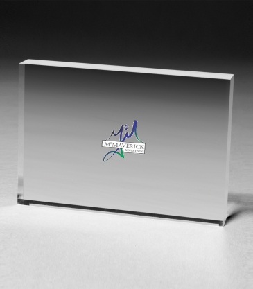 Rectangular Acrylic Paperweight -3” X 5” X 1/2”