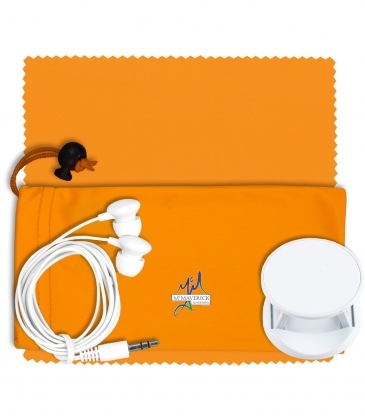 Mobile Tech Auto Accessory Kit in Microfiber Cinch Pouch