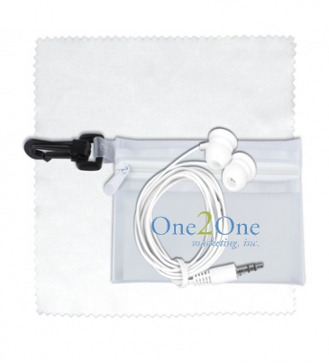 Earbud Tech Kit With Microfiber Cleaning Cloth