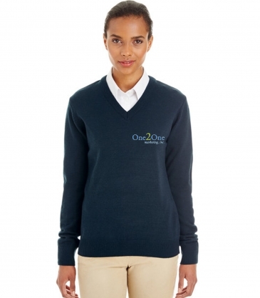 Harriton Ladies' Pilbloc™ V-Neck Sweater