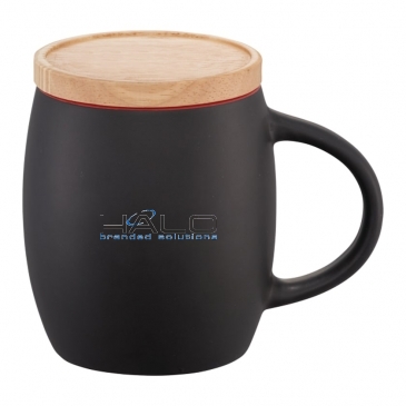 Hearth Ceramic Mug with Wood Lid/Coaster 15oz