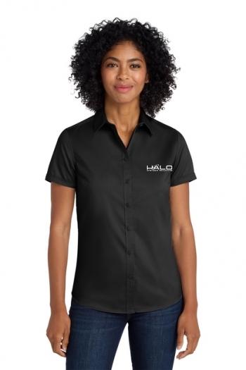 Port Authority® Ladies Short Sleeve SuperPro™ Twill Shirt