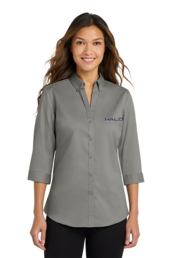 Port Authority® Ladies 3/4-Sleeve SuperPro™ Twill Shirt