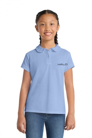 Port Authority® Girls Silk Touch™ Peter Pan Collar Polo