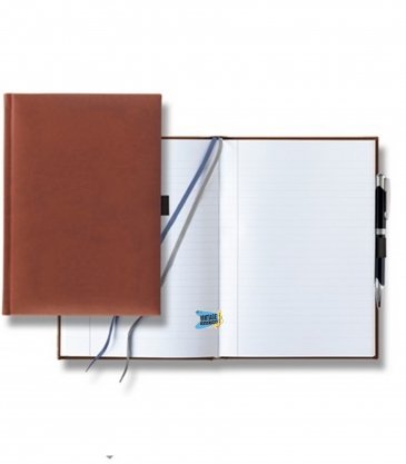 Tucson Grande Lined White Page Journal with Pen & Loop