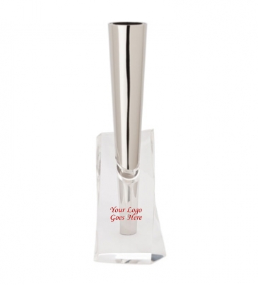 Glacier Vase Chrome & Acrylic Vase