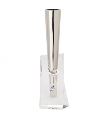 Glacier Vase Chrome & Acrylic Vase