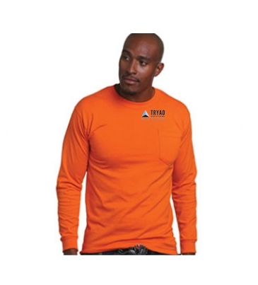 Adult Long-Sleeve T-Shirt with Pocket