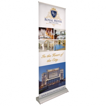 33.5" Deluxe Pro Retractor Single-Banner Kit (No-Curl Fabric)