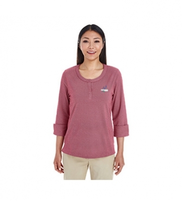 Ladies' Central Cotton Blend Mélange Knit Top