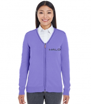 Devon & Jones Ladies' Manchester Fully-Fashioned Full-Zip Cardiga