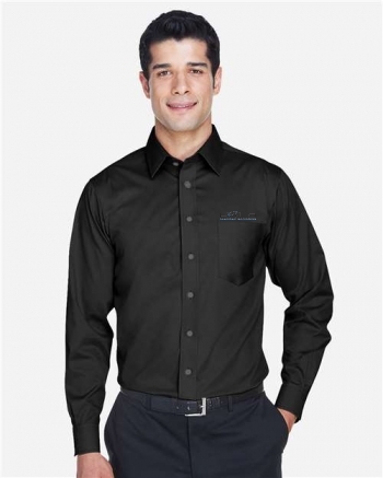 Men's Crown Collection® Solid Stretch Twill Woven Dress Shirt