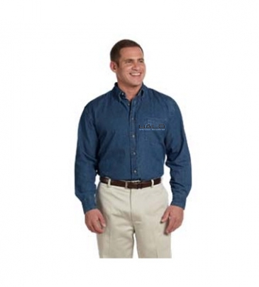 Men's Tall 6.5 oz. Long-Sleeve Denim Shirt