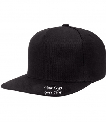 Yupoong Adult 5-Panel Structured Flat Visor Classic Snapback Cap
